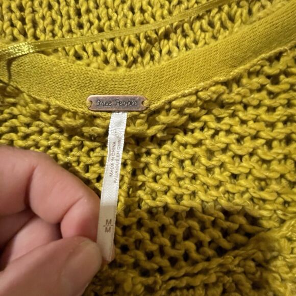 Free People‎ Sweater Sunday Shore Knit Cotton Blend Womens Medium - Picture 3 of 9